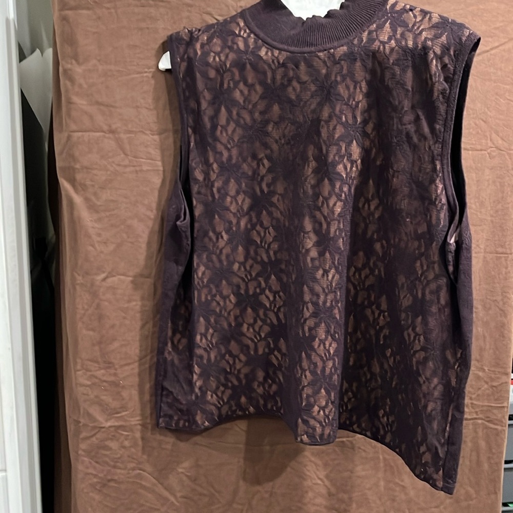 Women sleeveless sweater by  burgundy Nortonmcnaughton size XL
